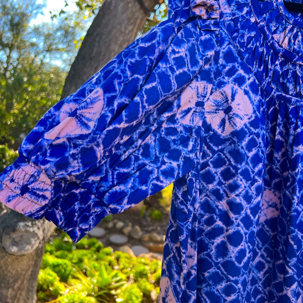 Ulla Johnson blue printed top.